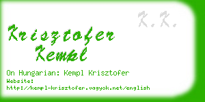 krisztofer kempl business card